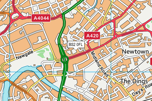 BS2 0FL map - OS VectorMap District (Ordnance Survey) BS2 0FL map - OS VectorMap District (Ordnance Survey)