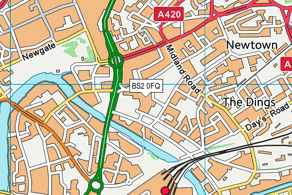 BS2 0FQ map - OS VectorMap District (Ordnance Survey) BS2 0FQ map - OS VectorMap District (Ordnance Survey)