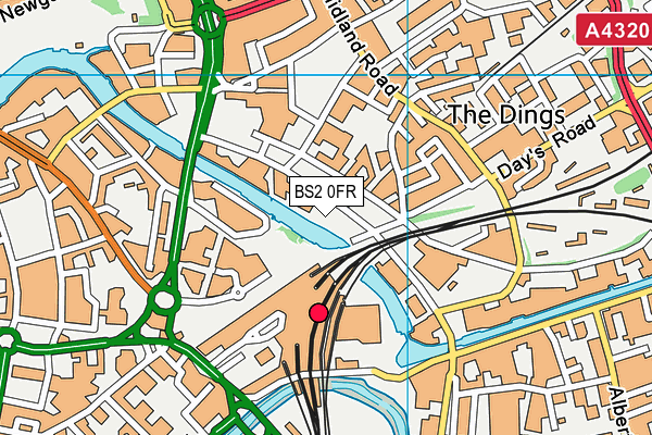 BS2 0FR map - OS VectorMap District (Ordnance Survey) BS2 0FR map - OS VectorMap District (Ordnance Survey)