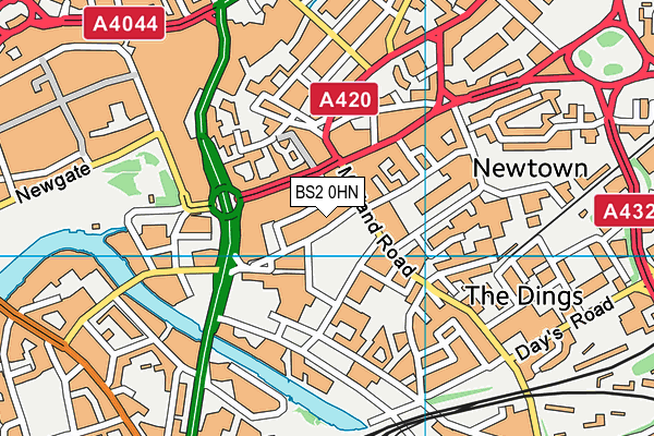 BS2 0HN map - OS VectorMap District (Ordnance Survey) BS2 0HN map - OS VectorMap District (Ordnance Survey)