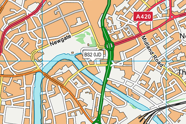BS2 0JD map - OS VectorMap District (Ordnance Survey) BS2 0JD map - OS VectorMap District (Ordnance Survey)