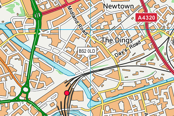 BS2 0LD map - OS VectorMap District (Ordnance Survey) BS2 0LD map - OS VectorMap District (Ordnance Survey)