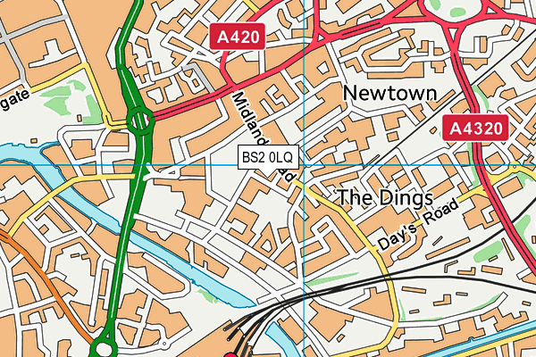 BS2 0LQ map - OS VectorMap District (Ordnance Survey)