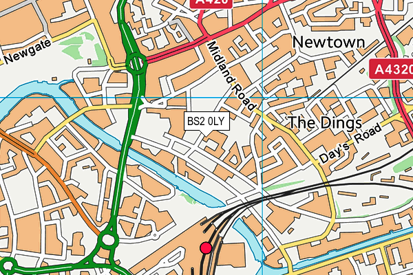 BS2 0LY map - OS VectorMap District (Ordnance Survey) BS2 0LY map - OS VectorMap District (Ordnance Survey)