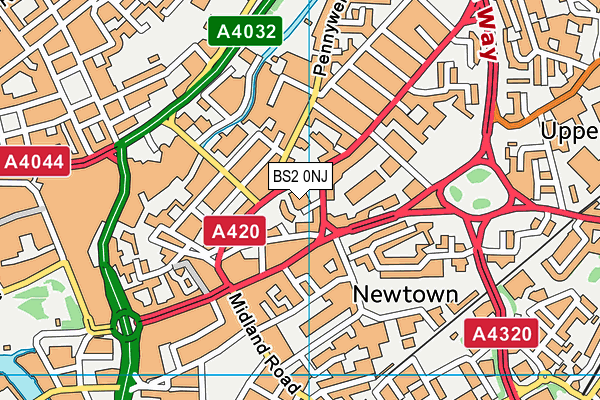 BS2 0NJ map - OS VectorMap District (Ordnance Survey) BS2 0NJ map - OS VectorMap District (Ordnance Survey)