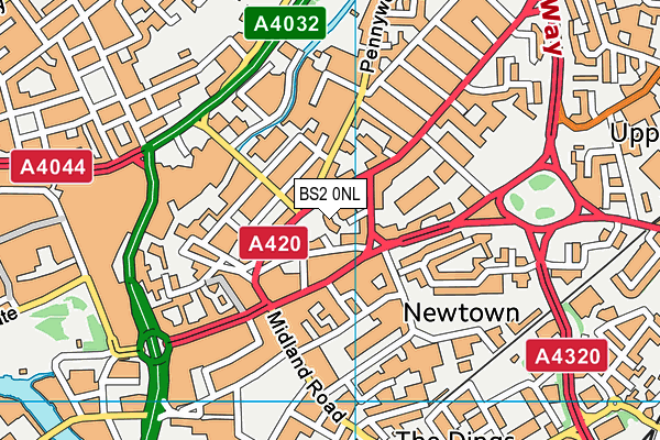 BS2 0NL map - OS VectorMap District (Ordnance Survey) BS2 0NL map - OS VectorMap District (Ordnance Survey)