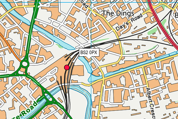 BS2 0PX map - OS VectorMap District (Ordnance Survey) BS2 0PX map - OS VectorMap District (Ordnance Survey)