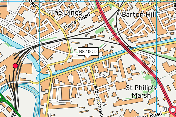 BS2 0QD map - OS VectorMap District (Ordnance Survey) BS2 0QD map - OS VectorMap District (Ordnance Survey)