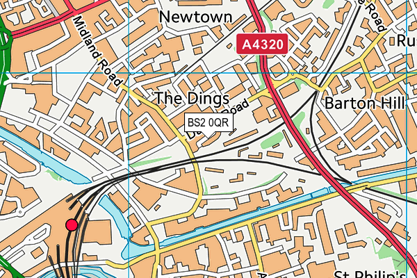 BS2 0QR map - OS VectorMap District (Ordnance Survey) BS2 0QR map - OS VectorMap District (Ordnance Survey)
