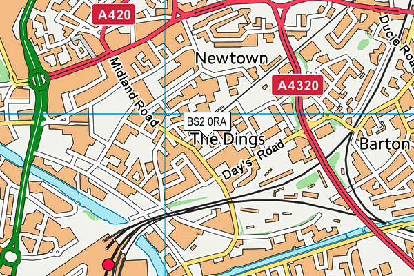 BS2 0RA map - OS VectorMap District (Ordnance Survey) BS2 0RA map - OS VectorMap District (Ordnance Survey)
