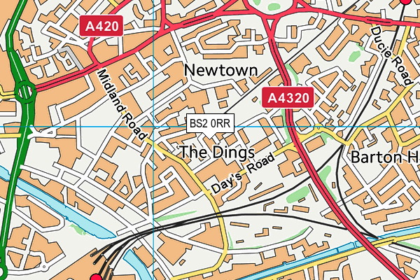 BS2 0RR map - OS VectorMap District (Ordnance Survey) BS2 0RR map - OS VectorMap District (Ordnance Survey)