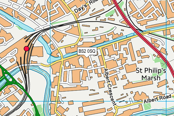 BS2 0SQ map - OS VectorMap District (Ordnance Survey) BS2 0SQ map - OS VectorMap District (Ordnance Survey)