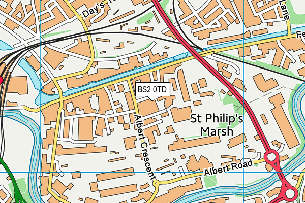 BS2 0TD map - OS VectorMap District (Ordnance Survey) BS2 0TD map - OS VectorMap District (Ordnance Survey)