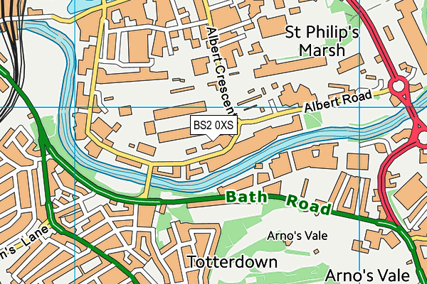 BS2 0XS map - OS VectorMap District (Ordnance Survey) BS2 0XS map - OS VectorMap District (Ordnance Survey)