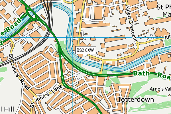 BS2 0XW map - OS VectorMap District (Ordnance Survey) BS2 0XW map - OS VectorMap District (Ordnance Survey)