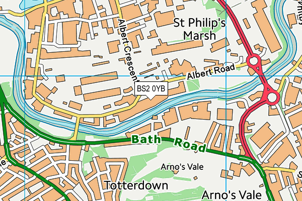 BS2 0YB map - OS VectorMap District (Ordnance Survey) BS2 0YB map - OS VectorMap District (Ordnance Survey)