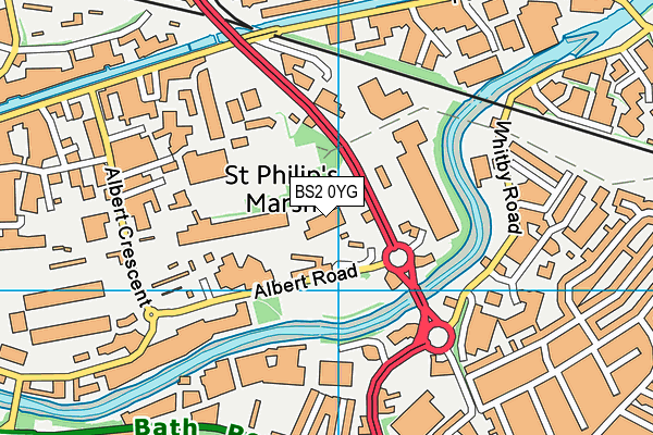 BS2 0YG map - OS VectorMap District (Ordnance Survey) BS2 0YG map - OS VectorMap District (Ordnance Survey)