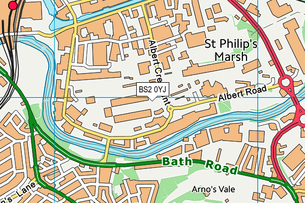 BS2 0YJ map - OS VectorMap District (Ordnance Survey) BS2 0YJ map - OS VectorMap District (Ordnance Survey)