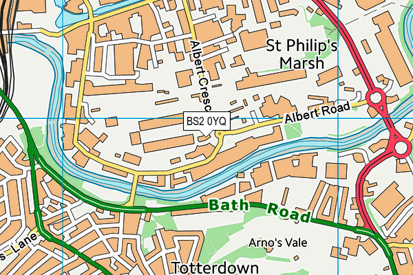 BS2 0YQ map - OS VectorMap District (Ordnance Survey) BS2 0YQ map - OS VectorMap District (Ordnance Survey)