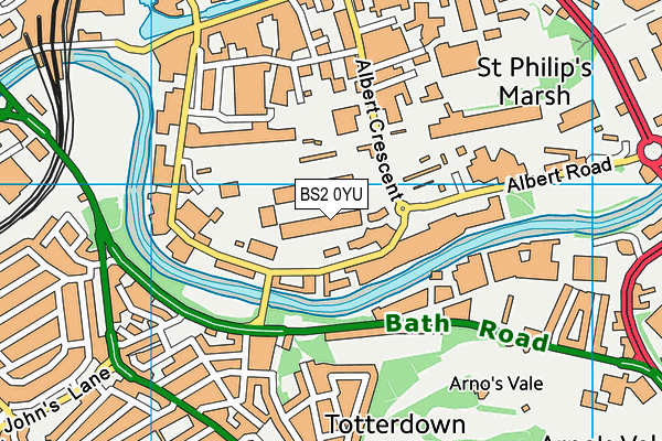 BS2 0YU map - OS VectorMap District (Ordnance Survey) BS2 0YU map - OS VectorMap District (Ordnance Survey)