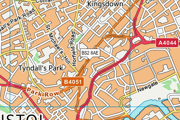 BS2 8AE map - OS VectorMap District (Ordnance Survey) BS2 8AE map - OS VectorMap District (Ordnance Survey)