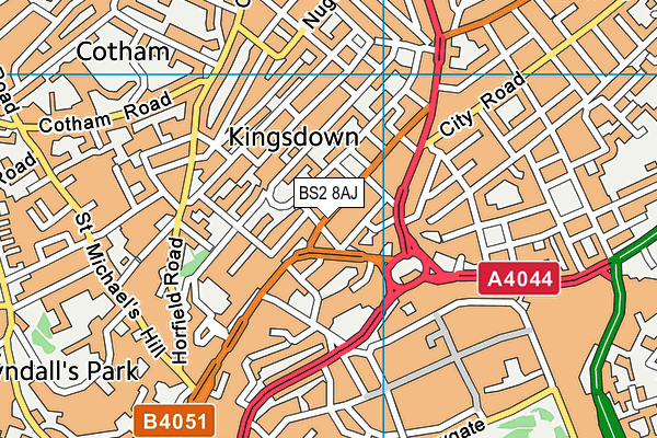 BS2 8AJ map - OS VectorMap District (Ordnance Survey) BS2 8AJ map - OS VectorMap District (Ordnance Survey)