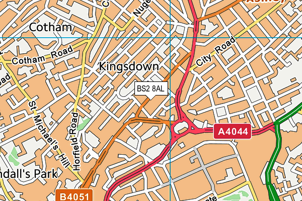 BS2 8AL map - OS VectorMap District (Ordnance Survey) BS2 8AL map - OS VectorMap District (Ordnance Survey)