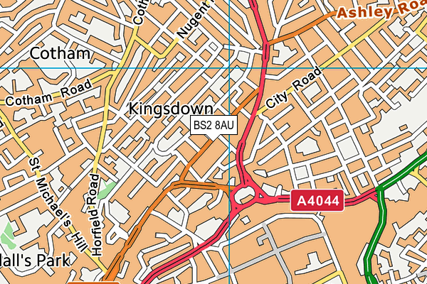 BS2 8AU map - OS VectorMap District (Ordnance Survey) BS2 8AU map - OS VectorMap District (Ordnance Survey)