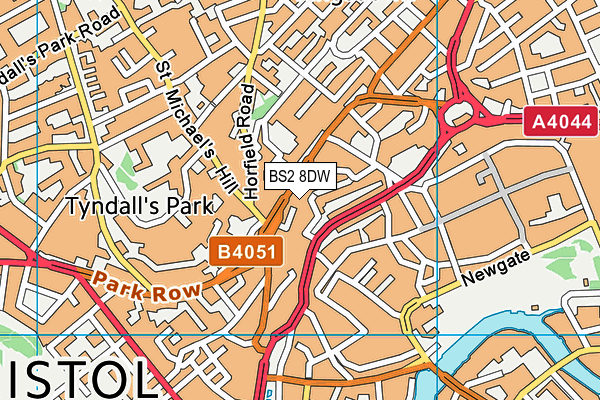 BS2 8DW map - OS VectorMap District (Ordnance Survey) BS2 8DW map - OS VectorMap District (Ordnance Survey)