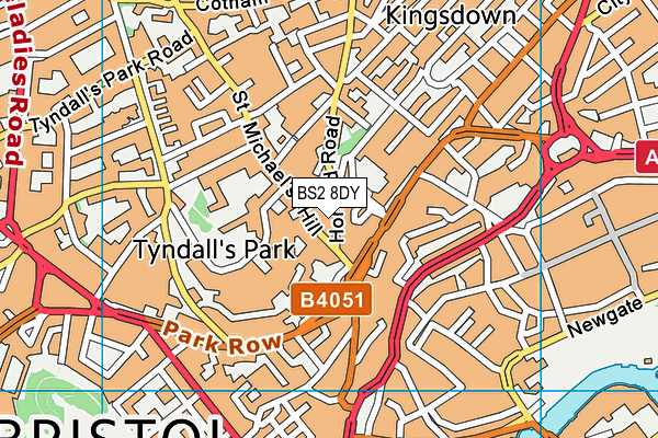 BS2 8DY map - OS VectorMap District (Ordnance Survey) BS2 8DY map - OS VectorMap District (Ordnance Survey)