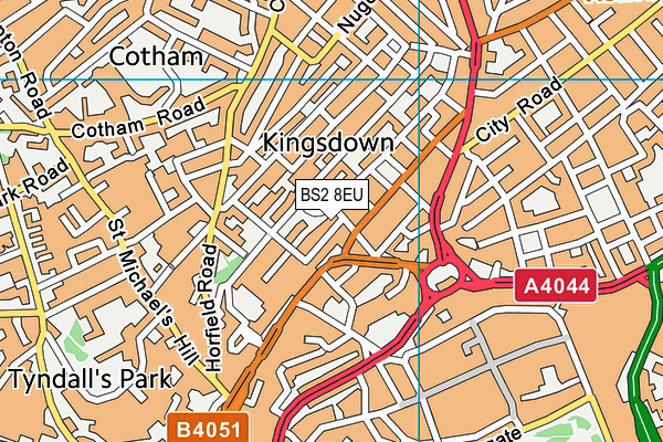 BS2 8EU map - OS VectorMap District (Ordnance Survey) BS2 8EU map - OS VectorMap District (Ordnance Survey)