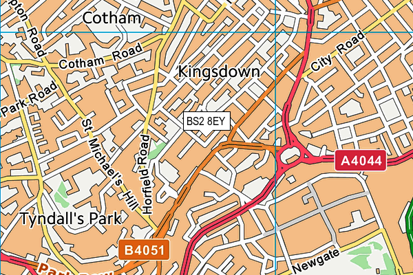 BS2 8EY map - OS VectorMap District (Ordnance Survey) BS2 8EY map - OS VectorMap District (Ordnance Survey)