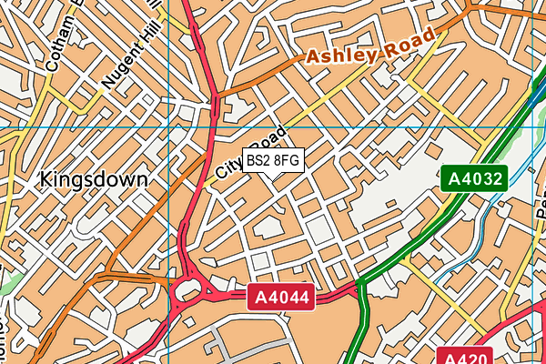 BS2 8FG map - OS VectorMap District (Ordnance Survey) BS2 8FG map - OS VectorMap District (Ordnance Survey)