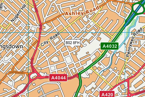 BS2 8FH map - OS VectorMap District (Ordnance Survey) BS2 8FH map - OS VectorMap District (Ordnance Survey)