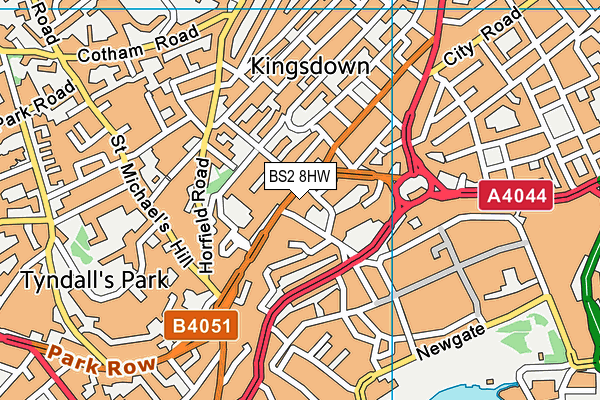 BS2 8HW map - OS VectorMap District (Ordnance Survey) BS2 8HW map - OS VectorMap District (Ordnance Survey)