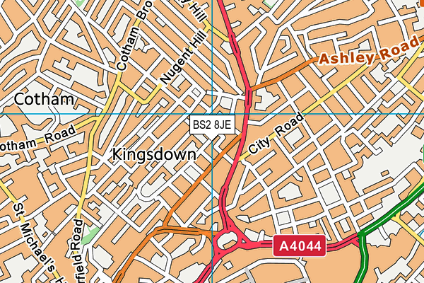 BS2 8JE map - OS VectorMap District (Ordnance Survey) BS2 8JE map - OS VectorMap District (Ordnance Survey)