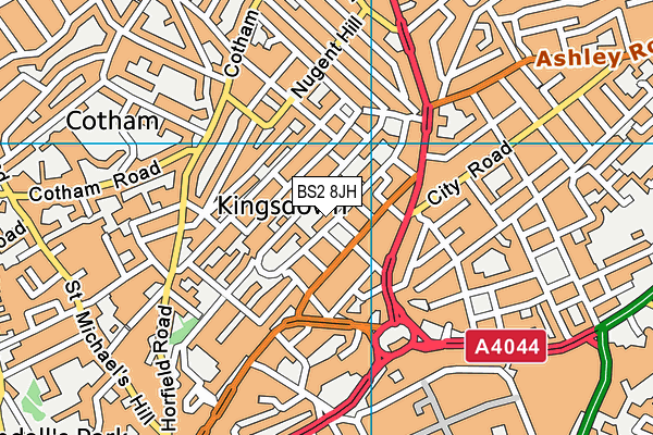BS2 8JH map - OS VectorMap District (Ordnance Survey) BS2 8JH map - OS VectorMap District (Ordnance Survey)