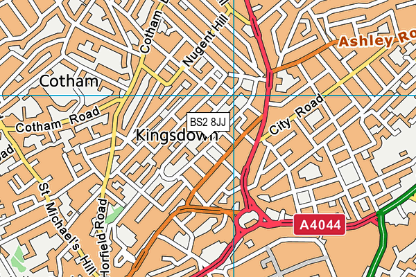 BS2 8JJ map - OS VectorMap District (Ordnance Survey) BS2 8JJ map - OS VectorMap District (Ordnance Survey)