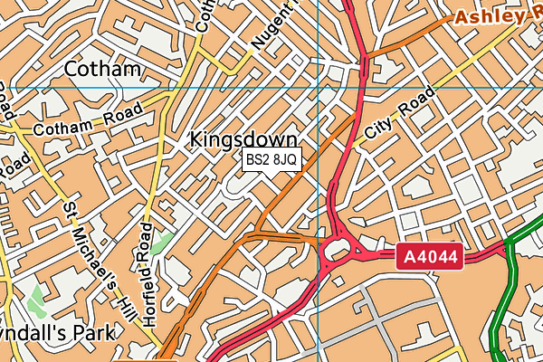 BS2 8JQ map - OS VectorMap District (Ordnance Survey) BS2 8JQ map - OS VectorMap District (Ordnance Survey)