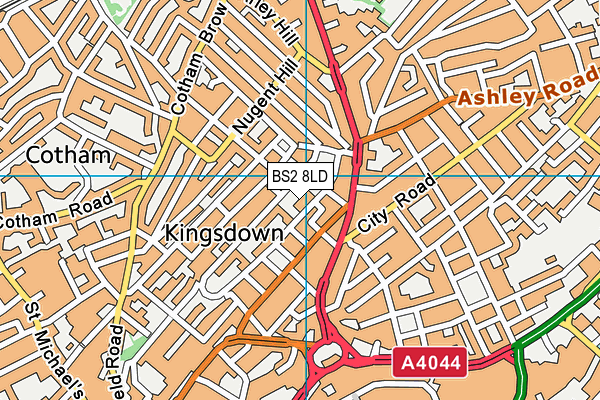 BS2 8LD map - OS VectorMap District (Ordnance Survey) BS2 8LD map - OS VectorMap District (Ordnance Survey)