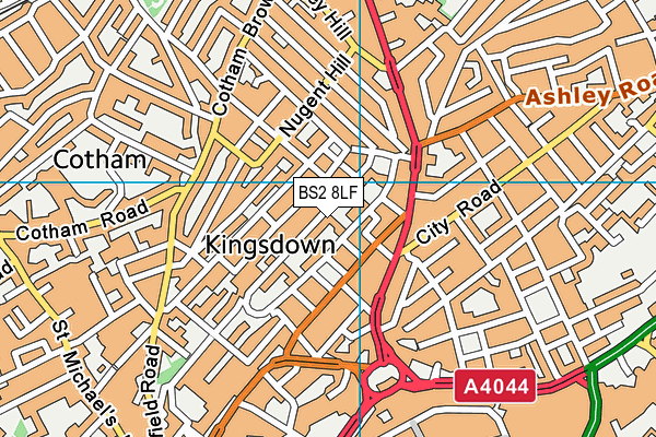 BS2 8LF map - OS VectorMap District (Ordnance Survey) BS2 8LF map - OS VectorMap District (Ordnance Survey)