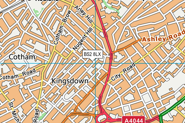 BS2 8LX map - OS VectorMap District (Ordnance Survey)