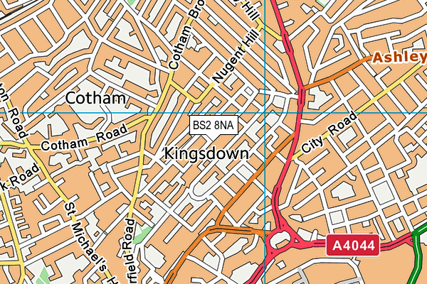 BS2 8NA map - OS VectorMap District (Ordnance Survey) BS2 8NA map - OS VectorMap District (Ordnance Survey)
