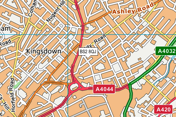 BS2 8QJ map - OS VectorMap District (Ordnance Survey) BS2 8QJ map - OS VectorMap District (Ordnance Survey)