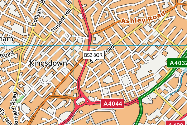 BS2 8QR map - OS VectorMap District (Ordnance Survey) BS2 8QR map - OS VectorMap District (Ordnance Survey)