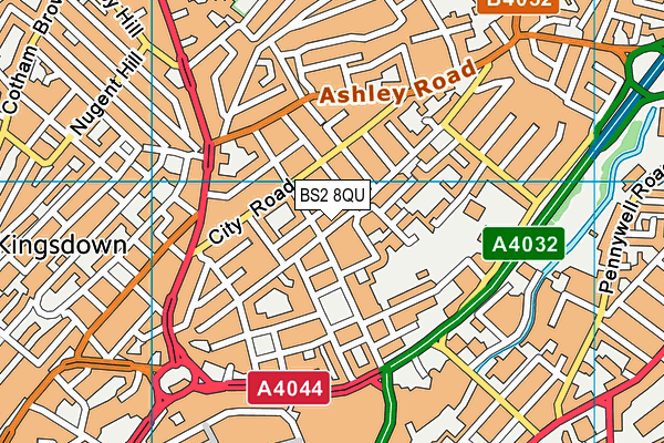 BS2 8QU map - OS VectorMap District (Ordnance Survey) BS2 8QU map - OS VectorMap District (Ordnance Survey)
