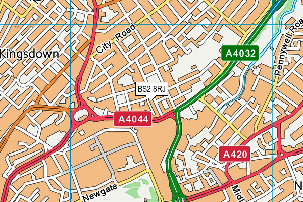 BS2 8RJ map - OS VectorMap District (Ordnance Survey) BS2 8RJ map - OS VectorMap District (Ordnance Survey)