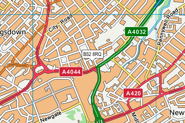 BS2 8RQ map - OS VectorMap District (Ordnance Survey) BS2 8RQ map - OS VectorMap District (Ordnance Survey)