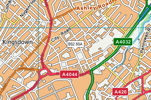 BS2 8SA map - OS VectorMap District (Ordnance Survey) BS2 8SA map - OS VectorMap District (Ordnance Survey)