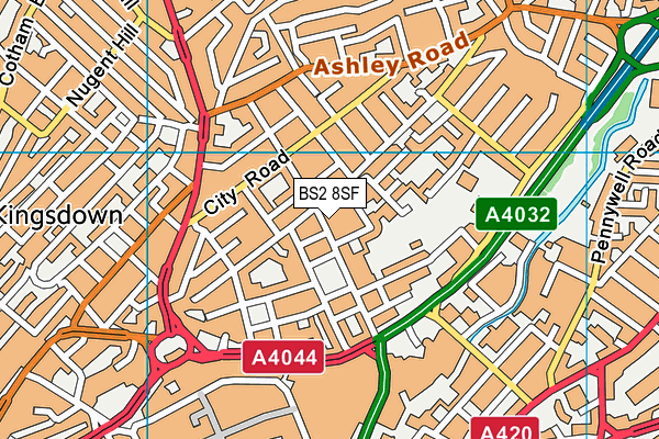 BS2 8SF map - OS VectorMap District (Ordnance Survey) BS2 8SF map - OS VectorMap District (Ordnance Survey)